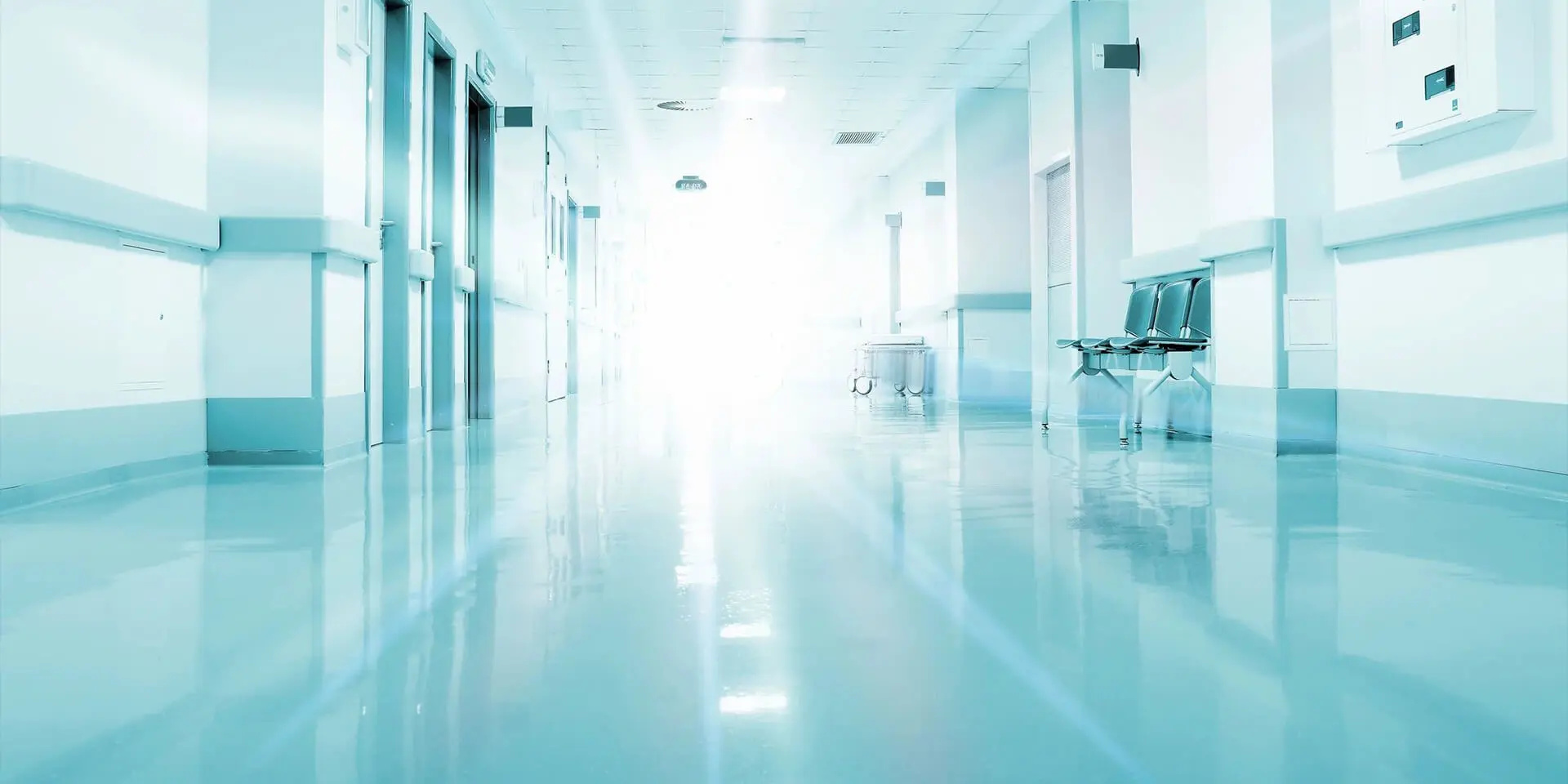 Corridor of the hospital flooring